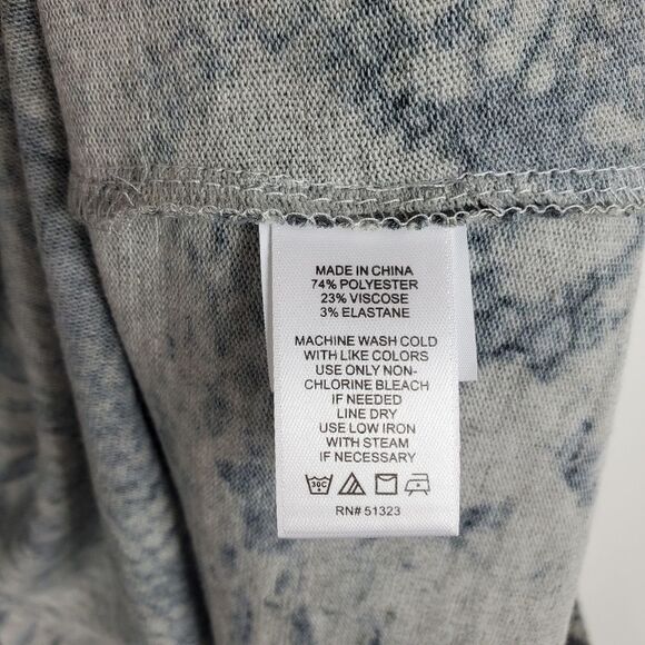 1. STATE Graphite Python Long Sleeve Shirt Top Blouse Wrap Side Slit NWT Plus - Picture 6 of 7